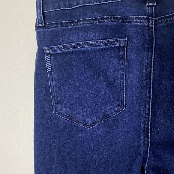 Paige Genevieve NWT high rise flare wide jean sail away dark wash 33 NEW - Picture 10 of 13